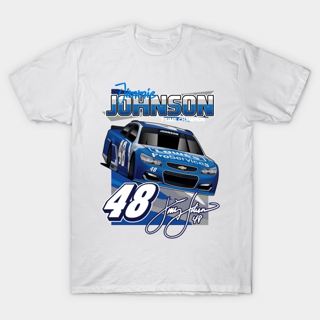 Jimmie Johnson Nascar T-Shirt by kucingtertawa